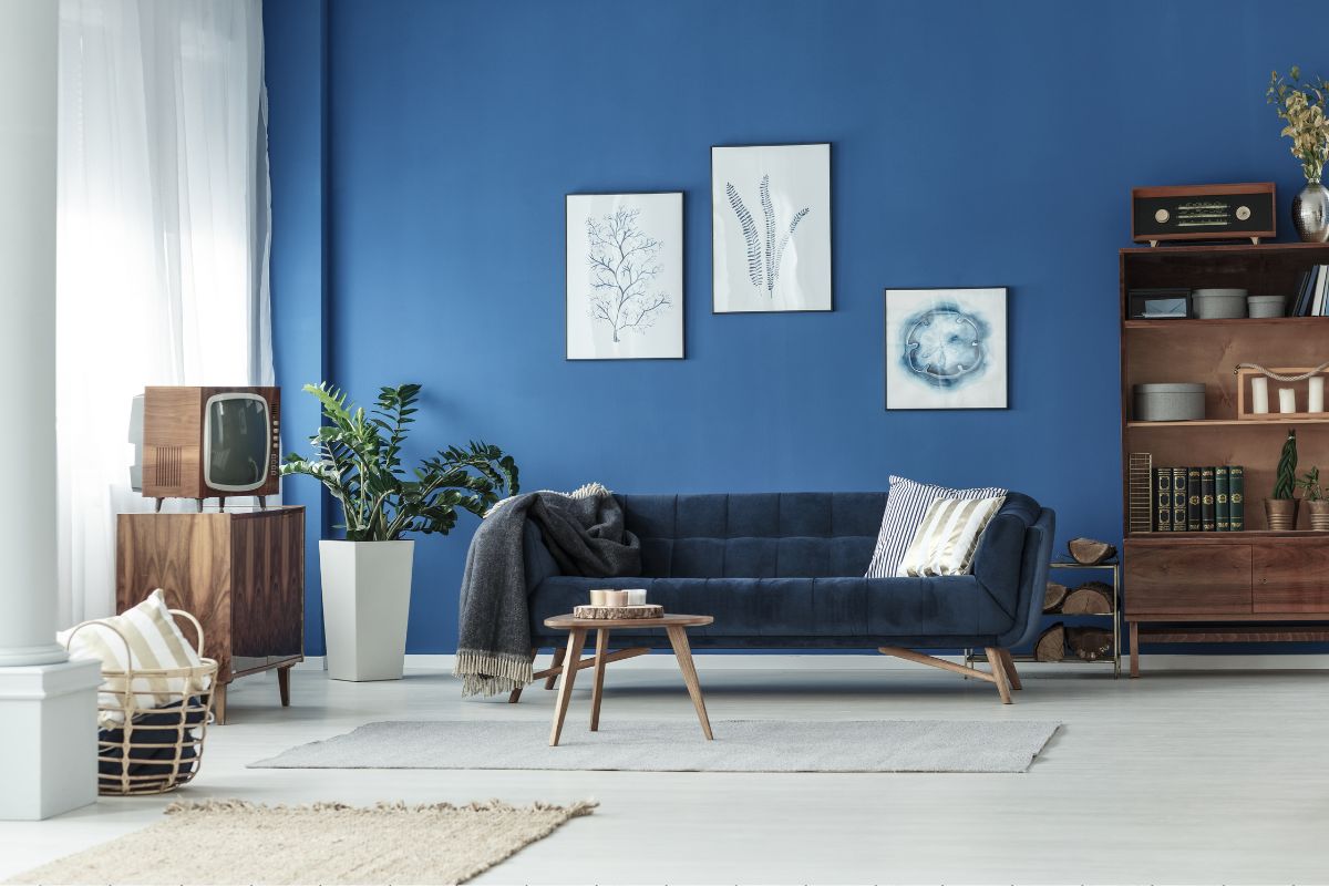 Pareti colore blu